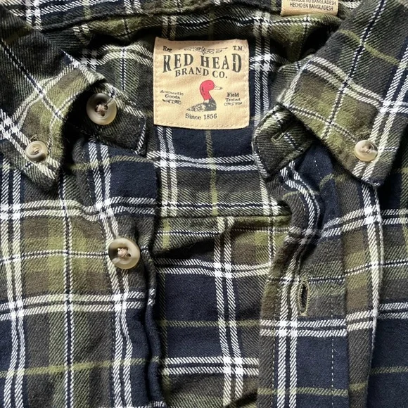 Abercrombie & Fitch Green and Blue Casual Button Down Shirt - Picture 2 of 6